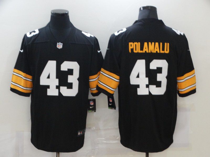 Men Pittsburgh Steelers 43 Polamalu Black Nike Vapor Untouchable Limited 2020 NFL Nike Jerseys